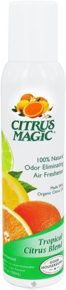 Citrus Magic Tropical Citrus Scent Air Freshener Spray 3.5 oz. Aerosol : Health & Household