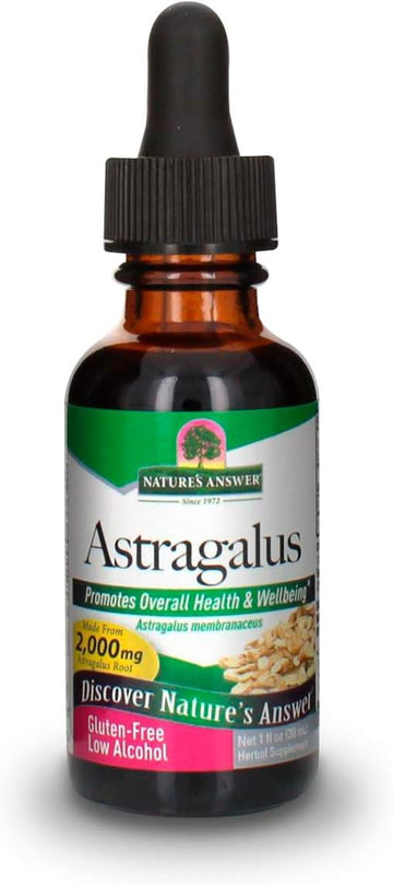 Nature'S Answer Astragalus Root Extract With Organic Alcohol, 1-  | Immune Support | Promotes Cardiovascular Health | Natural Stress Reliever