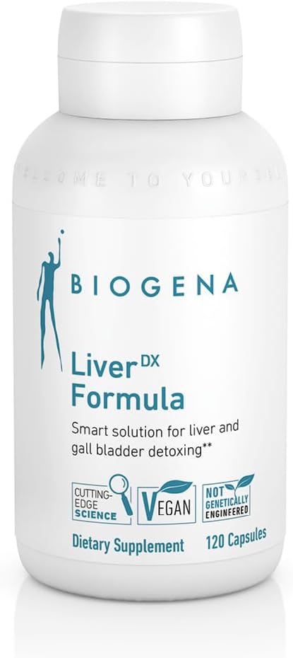 Biogena LiverDX Formula Supplement - Liver and Gall-Bladder Detoxing, Cleansing & Repair (Milk Thistle, Artichoke & Dandelion Extract, Lecithin)