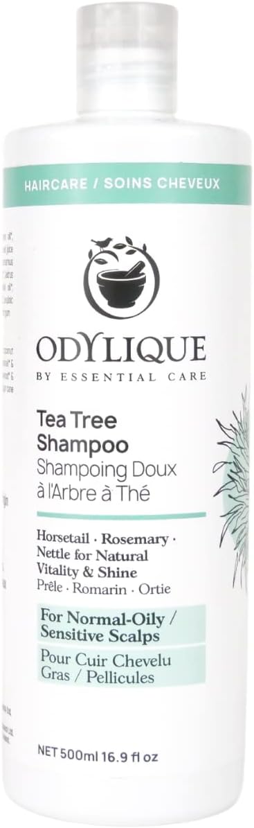 Odylique Organic & Natural Tea Tree Shampoo 500Ml | For Itchy Scalp | Vegan & 100% Natural | Sulphate Free Shampoo & Silicone Free | Salt Free