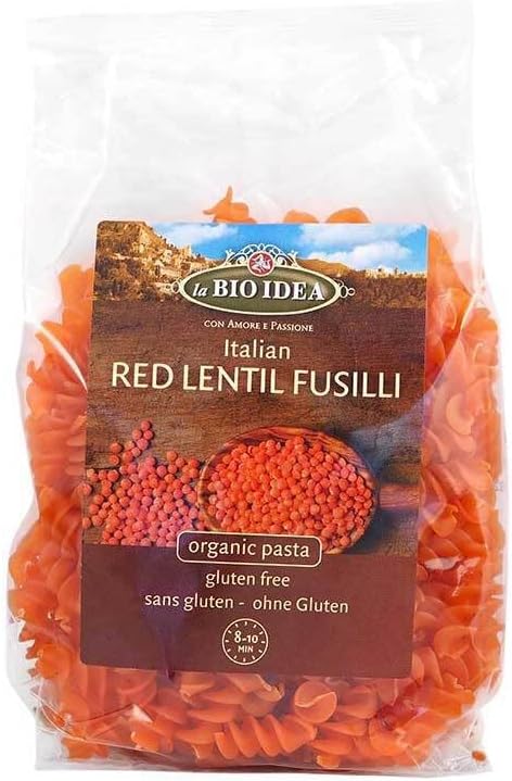 La Bio Idea Organic Red Lentil Fusilli Pasta 250 G