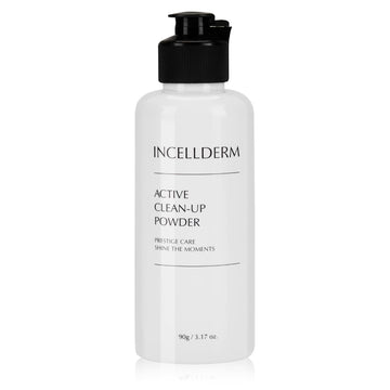 Incellderm Active Clean-Up Powder 90G (3.17Oz) | Water-Activated Facial Cleanser With Papain Enzymes | Gentle Exfoliation And Skin Barrier Support | Plant-Based Formula