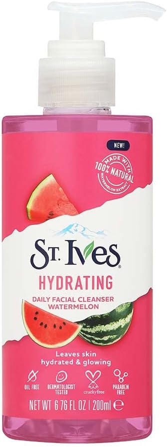 St. Ives Hydrating Daily Face Cleanser Natural Watermelon Extract To Leave Skin Refreshed And Glowing 200Ml