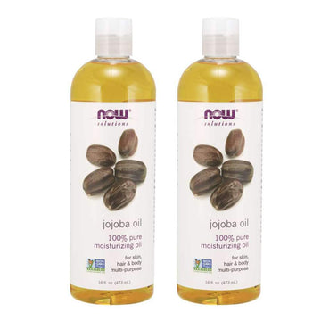 Now Solutions, Jojoba Oil, 100% Pure Moisturizing, Multi-Purpose Oil For Face, Hair And Body, 16-Ounce (Pack Of 2)