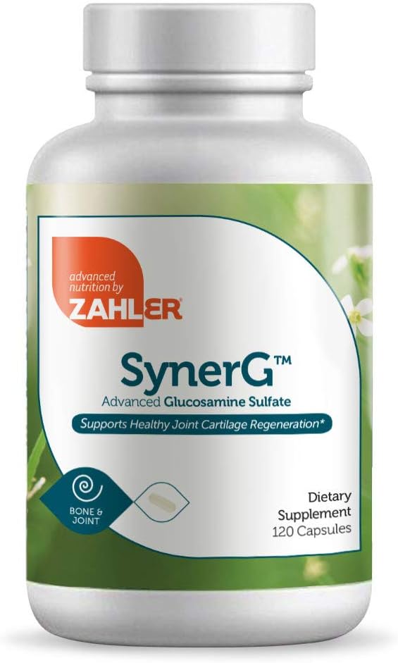 Zahler Synerg, Advanced Glucosamine Sulfate Joint Supplement With Msm, Builds Healthy Joint Cartilage, Certified Kosher, 120 Capsules