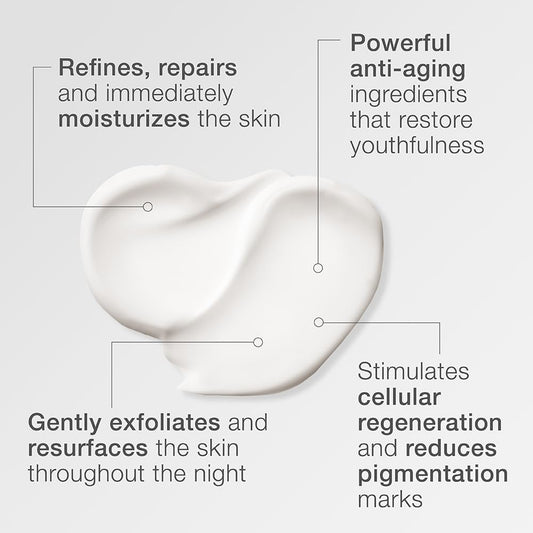 Exclusive Cellular Night Refine & Repair Cream | Youth-Boosting Overnight Moisturizer | Tripeptide & Cell Renewing Complex | Reduces Pigmentation & Wrinkles (1.7 Oz / 50 Ml)
