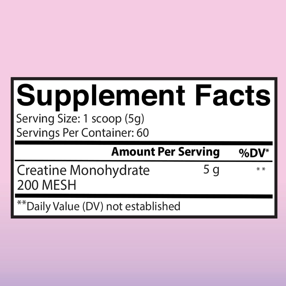Better Booty 100% Creatine For Women, Premium Creatina Monohydrate Powder 200 Mesh Micronized, Glute Builder Supplement, Drink Mix, Unflavored, 60 Servings : Health & Household