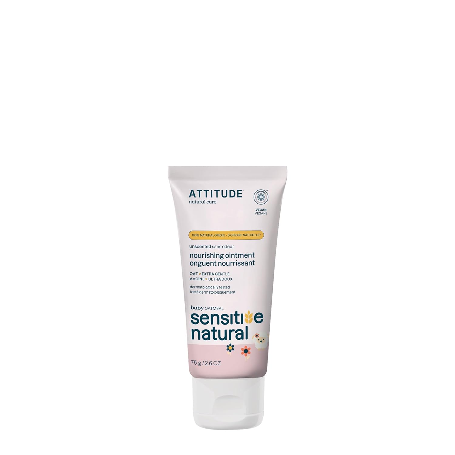 Attitude Protective Body Ointment, Plant And Mineral-Based Ingredients, Vegan And Cruelty-Free Personal Care Products For Sensitive Skin, Unscented, 2.5 Fl Oz