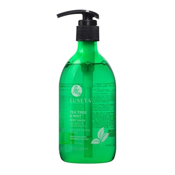 Luseta Tea Tree Oil Body Wash With Mint, Sulfate Free, Helps Body Odor, Athlete'S Foot, Jock Itch, Ringworm, Yeast Infections, Skin Irritations, Shower Gel For Women/Men 16.9Oz