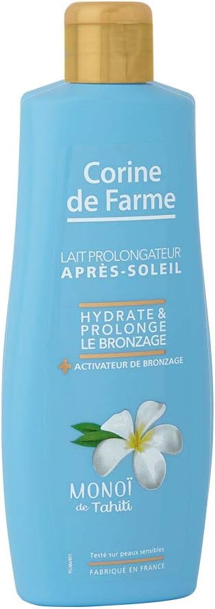 Corine De Farme Aftersun Prolongant Milk, Body & Face Moisturising Tanning Extender, Self-Tanning Free, Clean Beauty Formula, Tested On Sensitive Skin, Islands Fragrance, 150 Ml