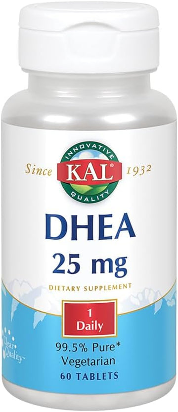 Kal Dhea Vegetarian Tablets, 25 Mg, 60 Count