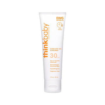 THINKBABY Clear Zinc Sunscreen SPF 30, 3 FZ