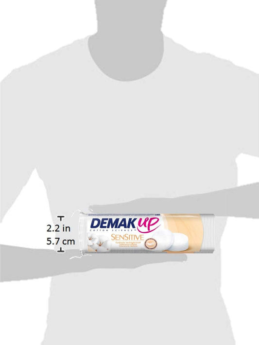 Demak'Up Sensitive Cotton Pads, Make-Up Pads Round For Sensitive Skin, 1 X 60 Cotton Pads