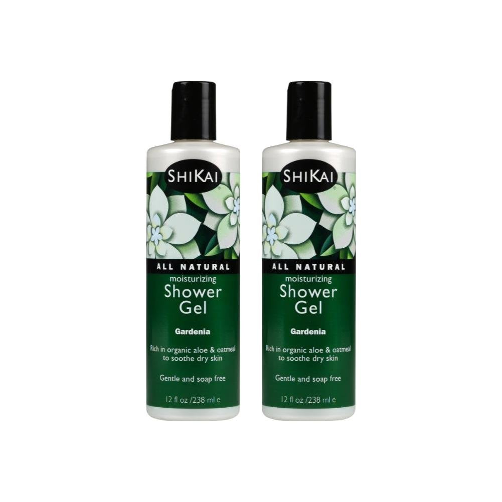 ShiKai Daily Moisturizing Shower Gel (Gardenia, 12oz, Pack of 2) | Gentle Formula | Aloe Vera & Oatmeal for Soft, Healthy Skin | Dry Skin Relief : Beauty & Personal Care