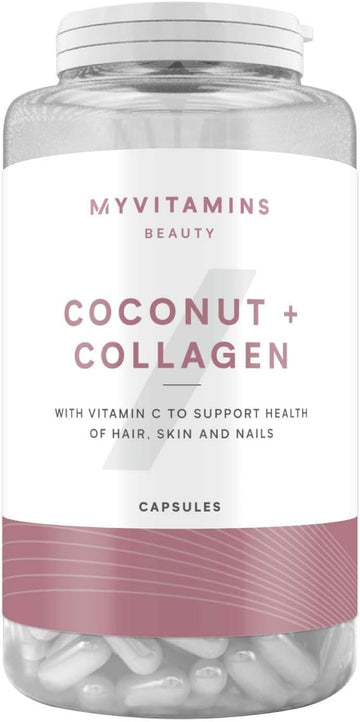Myvitamins Coconut & Collagen Capsules | Marine Collagen, Coconut Oil & Vitamin C for Skin Hydration, Hair Health & Anti-Ageing Support | 180 Capsules | High-Strength Beauty Supplement : Amazon.co.uk: Health & Personal Care