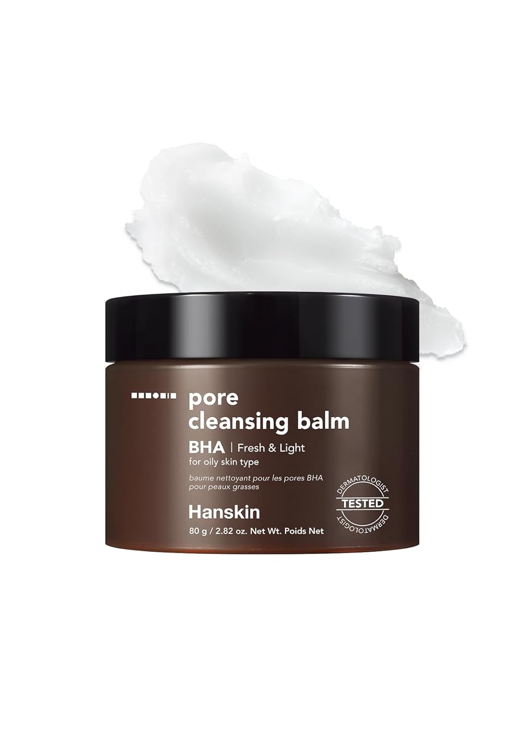 Hanskin Bha Pore Cleansing Balm, Gentle Blackhead Cleanser And Makeup Remover For Combination And Oily Skin Bha/2.82 Oz