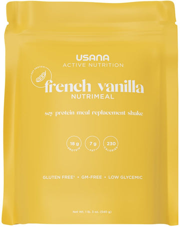 Usana Nutrimeal Meal Replacement Shake - French Vanilla - Non-Gmo - Gluten Free - Low Glycemic - 540 Grams - 9 Servings