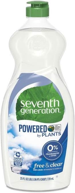 Seventh Generation : Natural Dish Liquid Soap, Biodegradable, Nontoxic, 25 oz. -:- Sold as 2 Packs of - 1 - / - Total of 2 Each