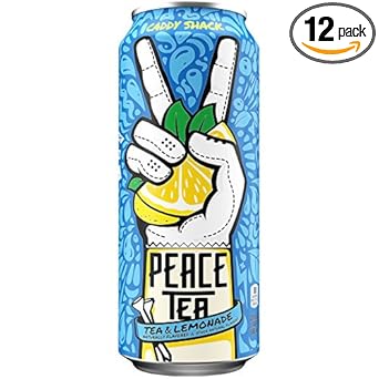 Peace Tea Caddy Shack Black Tea Lemonade Drink, 23 Fl Oz, 12 Pack