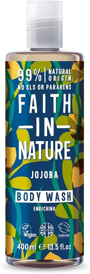 Faith In Nature Natural Jojoba Body Wash, Enriching, Vegan & Cruelty Free, No Sls Or Parabens, 400Ml