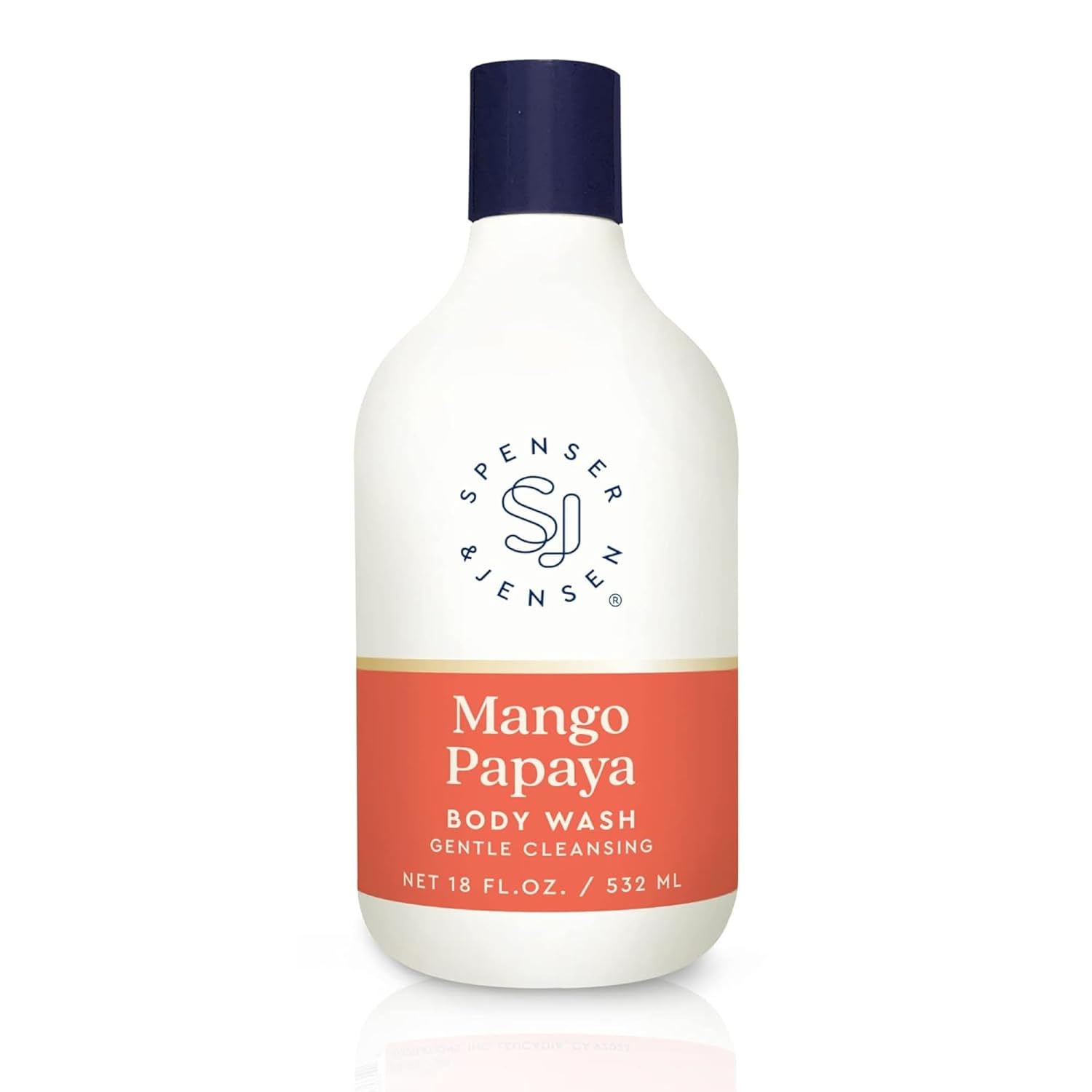 Spenser & Jensen Daily Moisturizing Body Wash with Hydrating Mango & Papaya - Gentle & Cleansing Body Soap - Sulfate & Paraben Free - 18 Oz (Pack of 1)