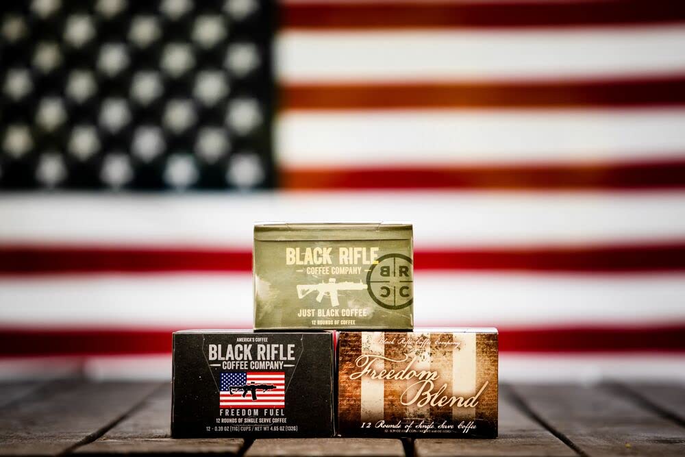 Black Rifle Coffee Freedom Blend (Medium Roast Coffee Pods, 12 Count) Single Serve Coffee Pods, America's Coffee With a Hint of Chocolate and Vanilla Tasting Notes, Helps Supports Veterans and First Responders