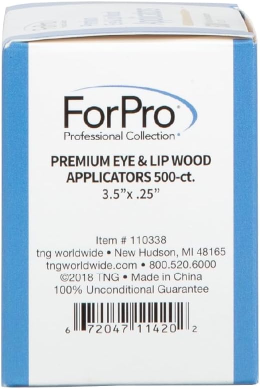 Forpro Professional Collection Premium Eye & Lip Wood Applicators, Non-Sterile, For Hair Removal Wax Application And Diy Projects, 3.5” L X .25” W, 500-Count