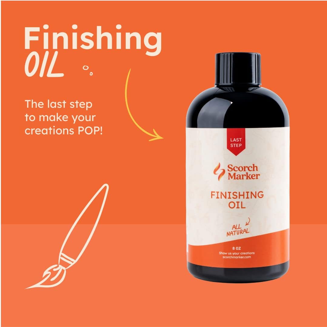 SCORCH MARKER Cutting Board Oil - Food Safe Butcher Block & Wood Finishing Oil Conditioner, Made with Food Grade MCT Oil, for Kitchen Utensils & Wood Crafts, Mineral Oil-Free (8OZ) : Health & Household