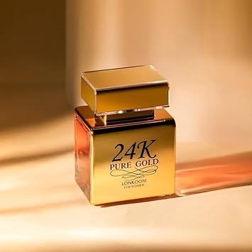 Lonkoom 24K Pure Gold Perfume For Women, 3.4 Fl Oz/100Ml Eau De Parfum Spray Travel Size Perfumes Long-Lasting Fragrance, Floral Fruity Notes Of Praline, Vanilla, Musk, Rose, Strawberry, Amber : Beauty & Personal Care