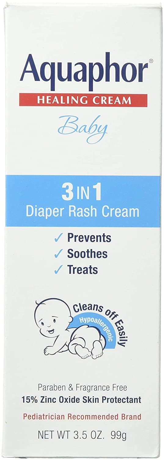 Aquaphor Baby Healing Cream 3 In 1 Diaper Rash 3.5 Ounce (100ml) (6 Pack)