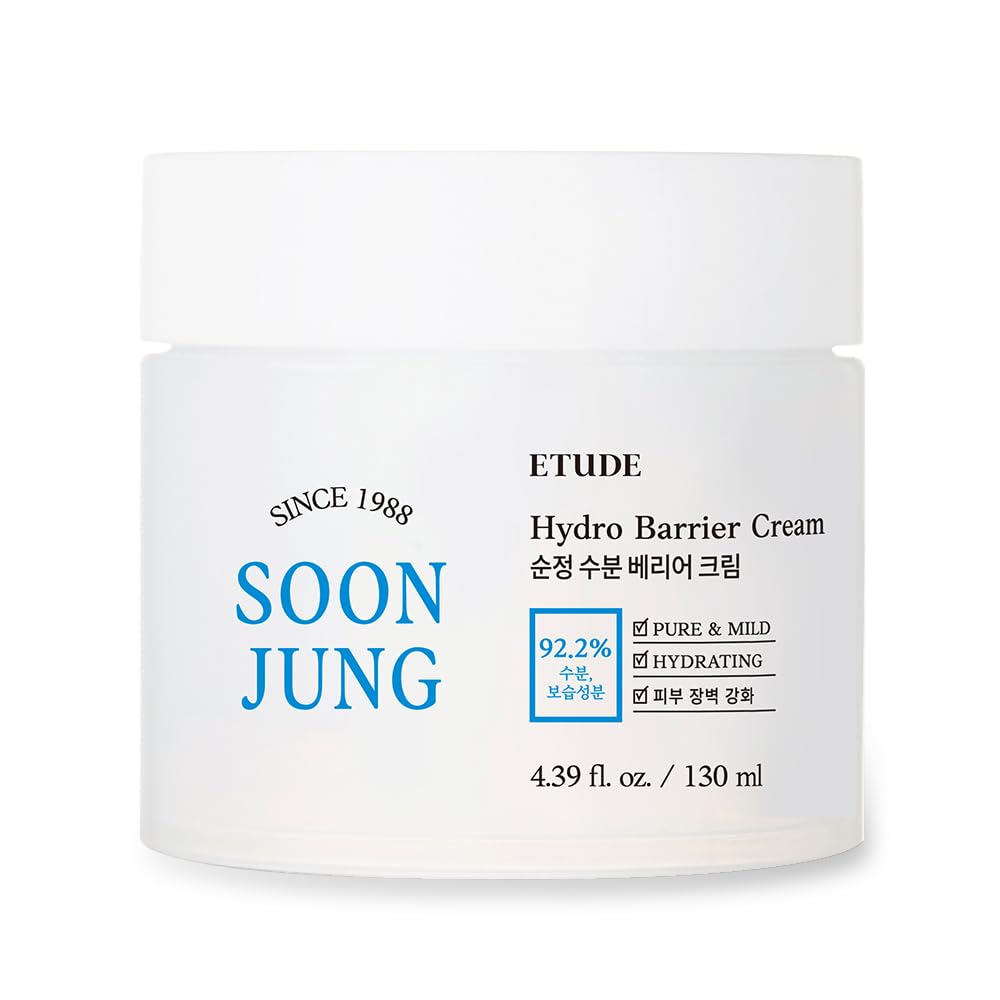 Etude Soonjung Hydro Barrier Cream 75Ml | Moisturizing And Soothing Cream | Non-Comedogenic, Hypoallergenic & Fragrance Free Moisturizer For Face