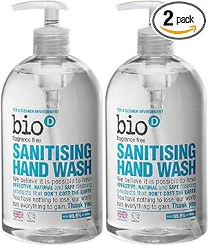 (2 Pack) - Bio-D - Sanitising Hand Wash | 500ml | 2 PACK BUNDLE