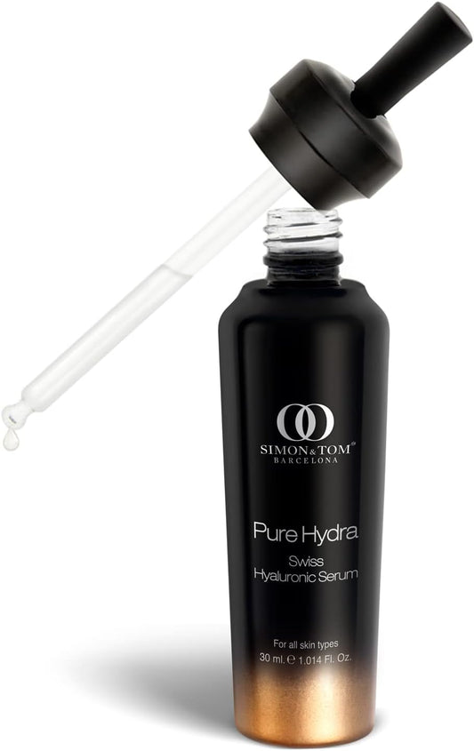 Simon&Tom Hyaluronic Acid Facial Serum - 30Ml - Light And Silky Feel And Ideal Base For Make-Up With Vitamin C And Argan Stem Cells - Non-Greasy Formula - Made In Spain