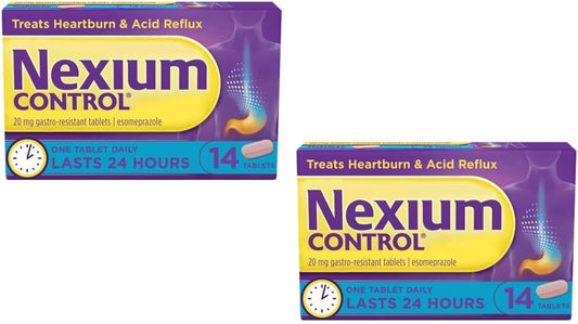 Nexiumm Control Heartburn And Acid Reflux Relief Tablets, 28 Count (14 X 2)