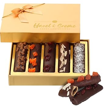 Wafer Gift Box - Chocolate Wafer Gift - Assorted Wafers Treat Gift For Birthday, Holiday, Sympathy, Thank You, Kosher - Vegan Chocolate Gift Box