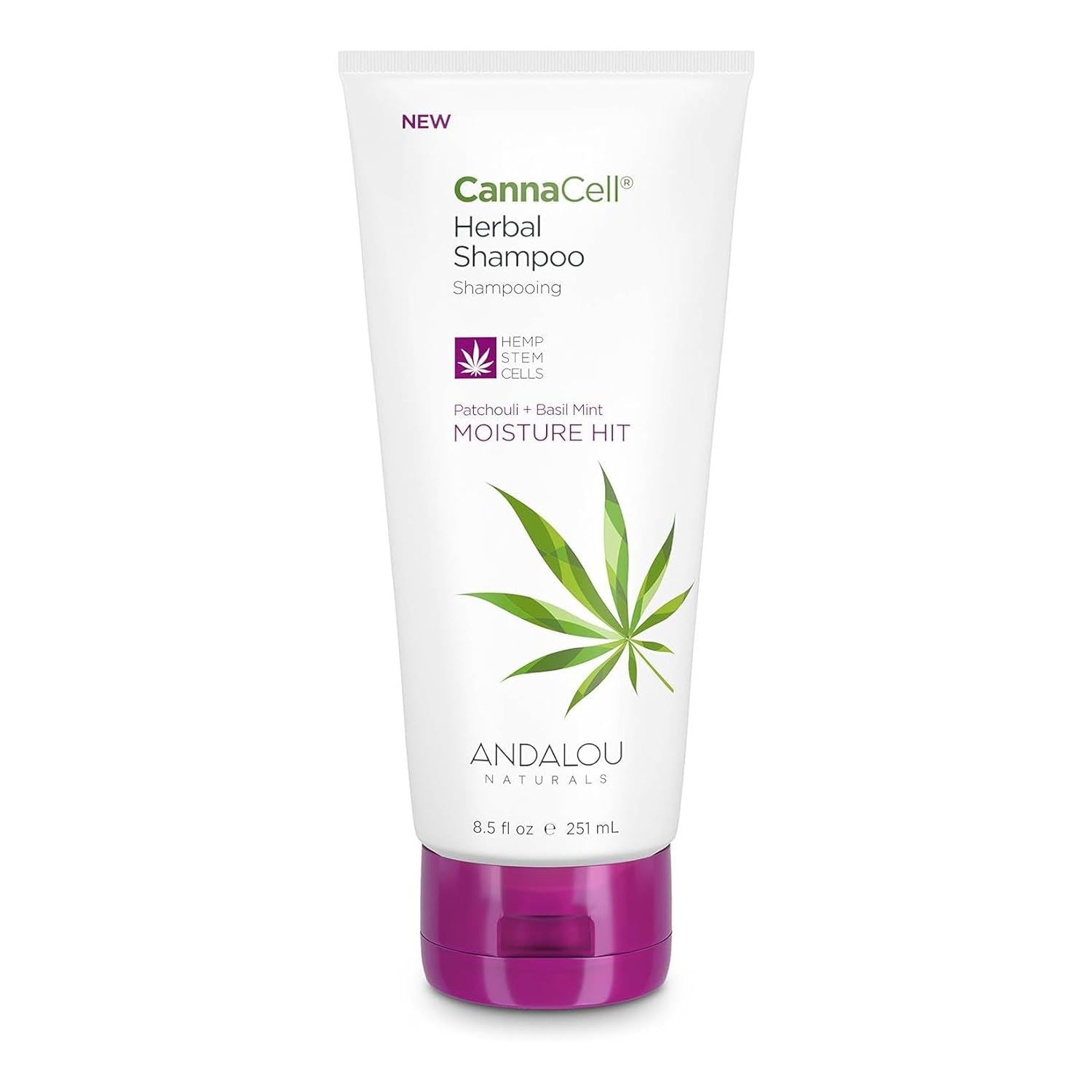 Andalou Naturals CannaCell Herbal Shampoo, Moisture Hit, 8.5 Ounce