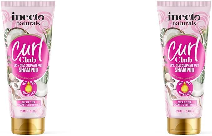 Inecto Naturals, Curl-Defining Shampoo 250Ml, Vegan & Cruelty Free, Frizz Styling, Curl Control For Curly Or Wavy Hair, 100% Natural