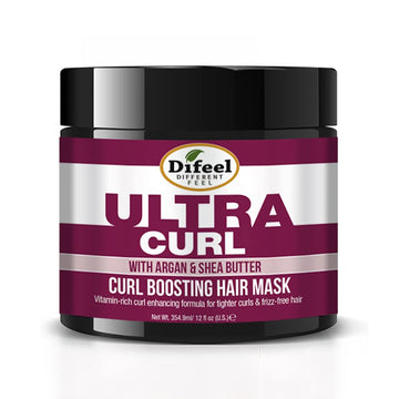 Difeel Ultra Curl With Argan & Shea Butter - Curl Boosting Hair Mask 12 Oz