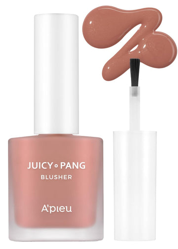 A'Pieu Juicy-Pang Water Blusher [Rd01] (0.31 Fl Oz) - Dewy-Liquid Cheek Color With Fruity Tint And Soft Blendable Texture. Fruit Extract Blend, Rose Flower Water