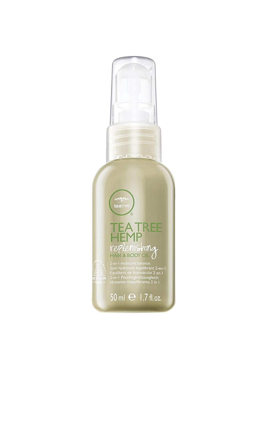 Tea Tree Hemp Replenishing Hair & Body Oil, 2-in-1 Moisture Balance, For All Hair Types, 1.7 fl. oz