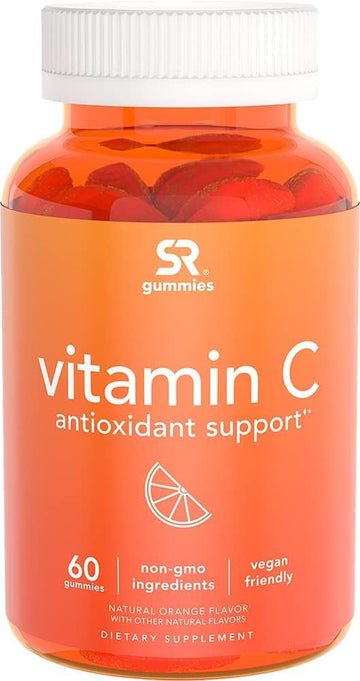 Sports Research Vitamin C Gummies | Gelatin Free, Vegan Certified & Non-Gmo Verified | Immune & Antioxidant Support