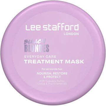 Lee Stafford Daily Blonde Hair Mask | Conditioner Treatment For Hydrating Dry, Damaged, Bleached Hair, No Yellow, Brassy, Orange Tones, Refresh Colored Bleached Hair, Silver, Light Purple, 200 Ml