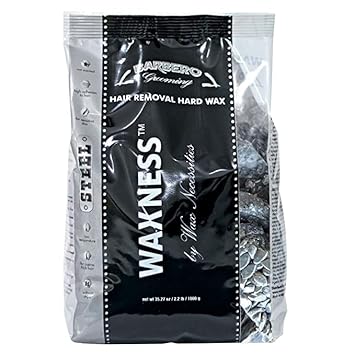 Wax Necessities Barbero Grooming Men Stripless Waxing Kit With Big 2.2 Pound Wax Bag