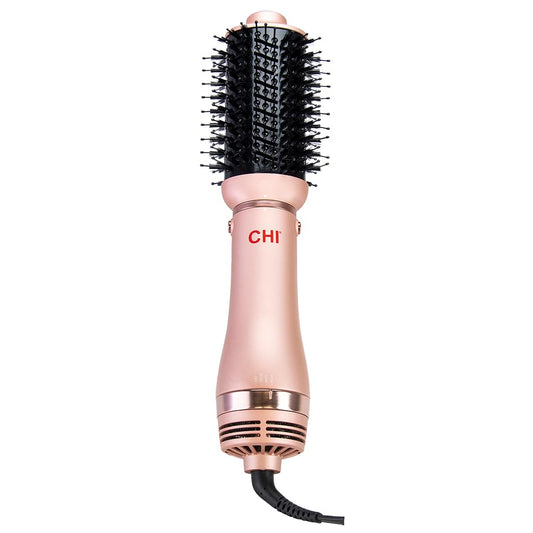 CHI Volumizer 4-in-1 Blowout Brush, Hair Dryer for Smooth, Silky & Shiny Hair, Four Interchangeable Attachments for Versatile Styling, Rose Gold