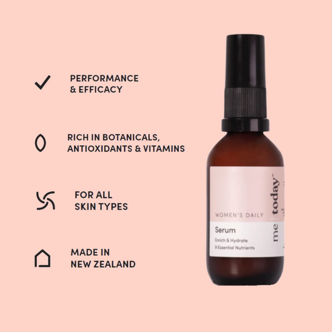 Me Today - Women'S Daily Serum, 30Ml, Hydrate And Refine With Coq10, Vitamin B3 And B5, Ginseng And Cranberry, Natural Ingredients, Vegan : Beauty & Personal Care