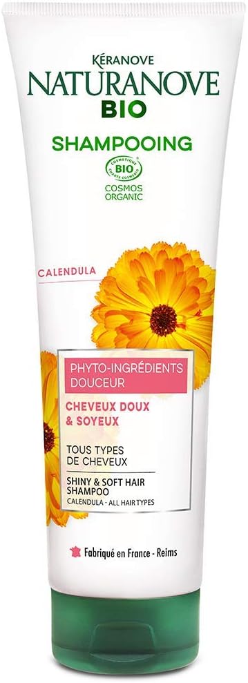 Kéranove Naturanove Bio - Certified Organic Calendula Gentle Shampoo For All Hair Types - 250 Ml - Pack Of 3