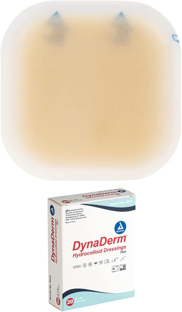 Dynarex Dynaderm Hydrocolloid Dressing, Sterile Moist Bandages Used For All Kinds Of Wound, 2" X 2", Thin And Latex-Free, Pack Of 20