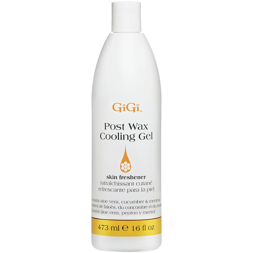 Gigi Post Waxing Cooling Gel - Soothing After Wax Treatment, Skin Freshener & Moisturizer For Smooth Skin, 16 Fl. Oz