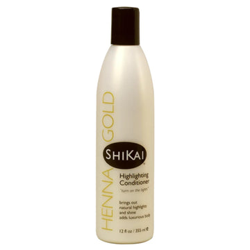 ShiKai Henna Gold Highlighting Conditioner (12 oz) | Hydrating Hair Brightener Enhances Natural Color Highlights | Add Moisture & Shine to Dull Hair : Standard Hair Conditioners : Beauty & Personal Care