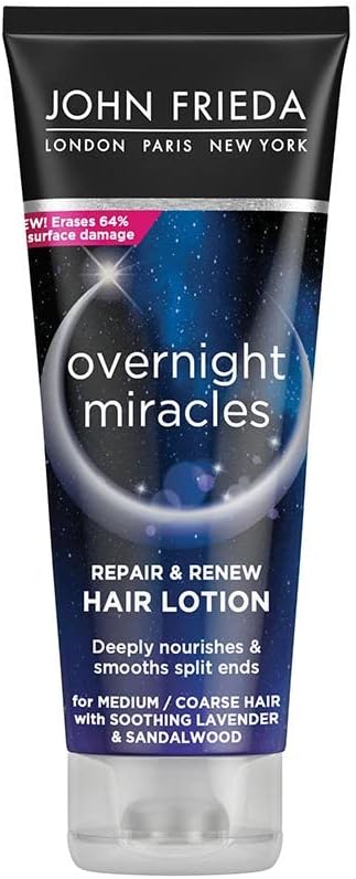 John Frieda Overnight Miracles Repair & Renew Leave-In Lotion Hair Mask 100 Ml, Moisturising Hair Treatment For Dry Hair (Pack Of 2)